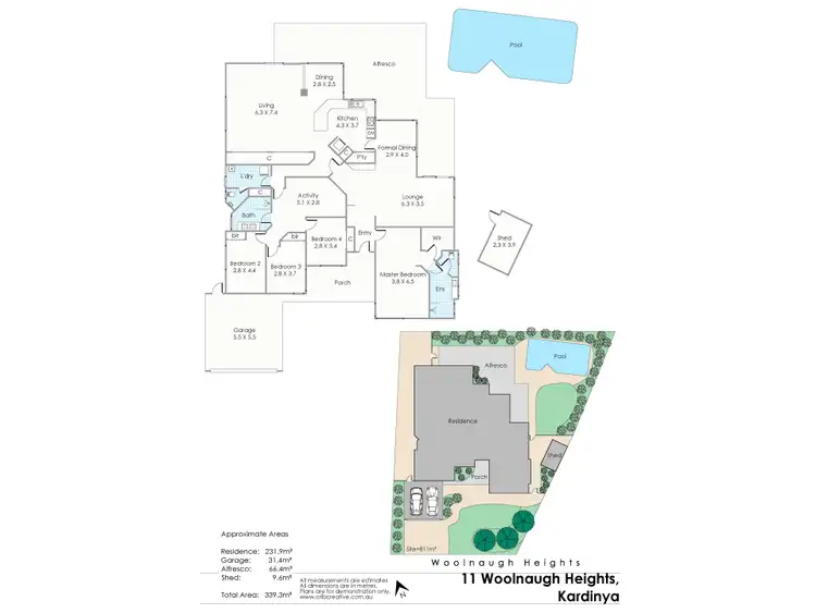 Floorplan of Homely house listing, 11 Woolnough Heights, Kardinya WA 6163