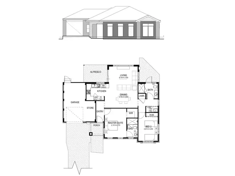 Floorplan of Homely house listing, Lot 1, 15 Cartwright Road, Balga WA 6061