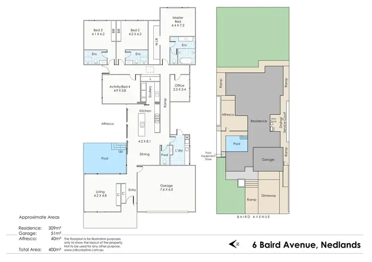 Floorplan of Homely house listing, 6 Baird Avenue, Nedlands WA 6009