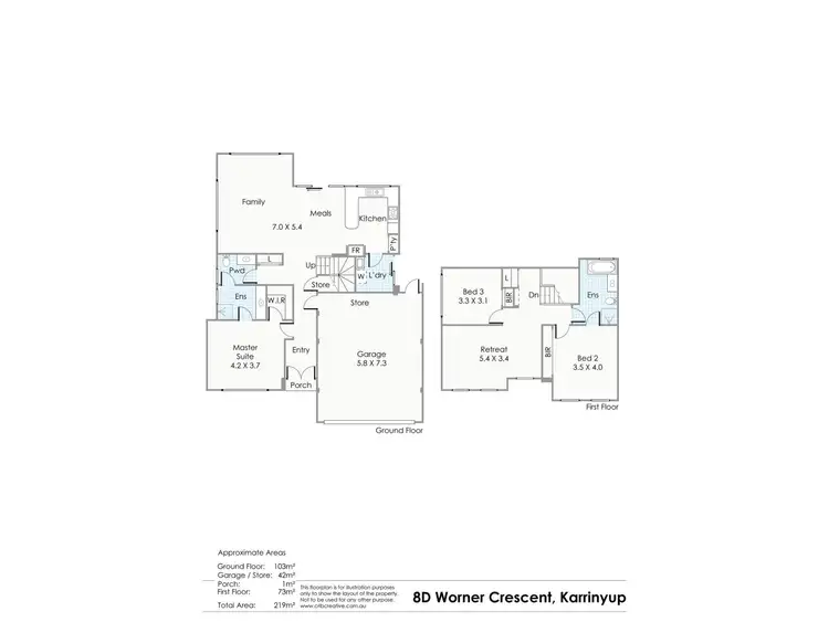 Floorplan of Homely house listing, 8D Worner Crescent, Karrinyup WA 6018