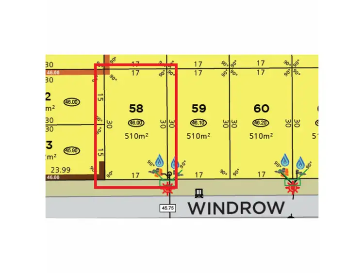 Floorplan of Homely land listing, Lot 58, 29 Windrow Grove, Whitby WA 6123