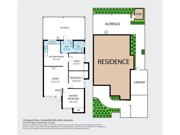 Floorplan of Homely villa listing, 1B Agonis Place, Forrestfield WA 6058