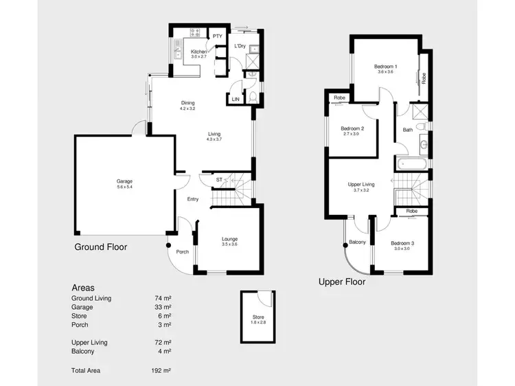 Floorplan of Homely townhouse listing, 27C Norman Street, Innaloo WA 6018