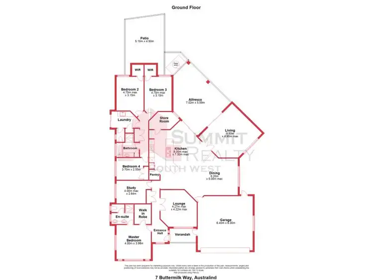 Floorplan of Homely house listing, 7 Buttermilk Way, Australind WA 6233