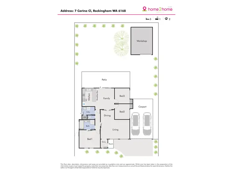 Floorplan of Homely house listing, 7 Carina Close, Rockingham WA 6168