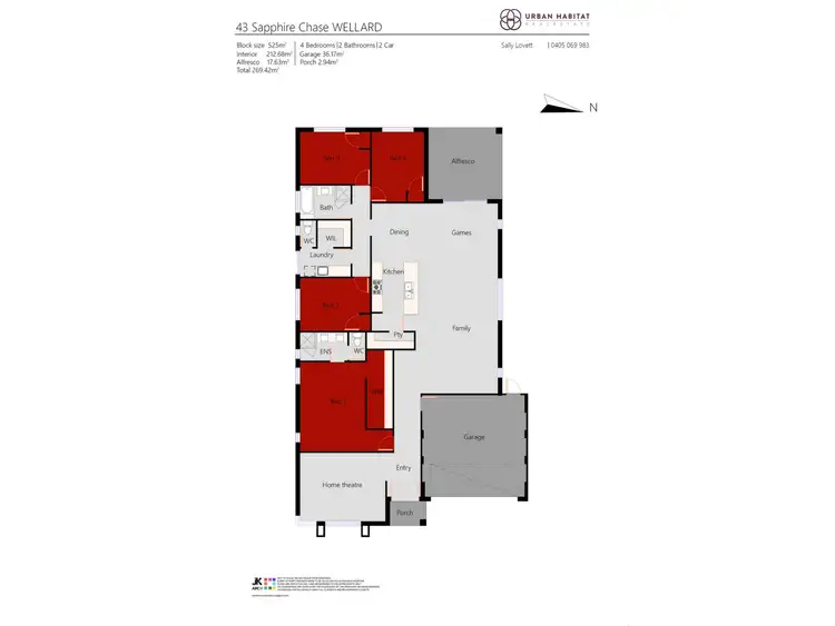 Floorplan of Homely house listing, 43 Sapphire Chase, Wellard WA 6170