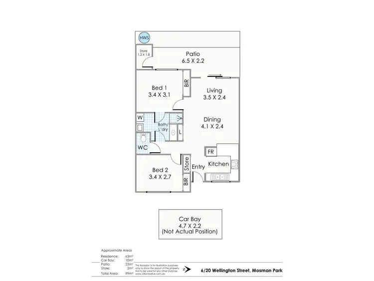 Floorplan of Homely villa listing, 6/20 Wellington Street, Mosman Park WA 6012