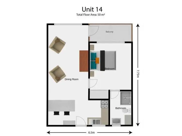 Floorplan of Homely apartment listing, 14/522 Stirling Highway, Peppermint Grove WA 6011
