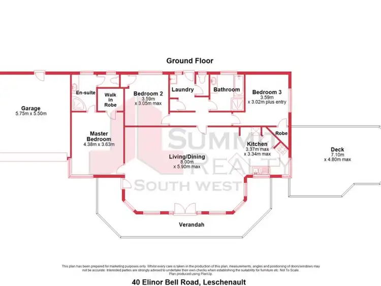 Floorplan of Homely house listing, 40 Elinor Bell Road, Leschenault WA 6233
