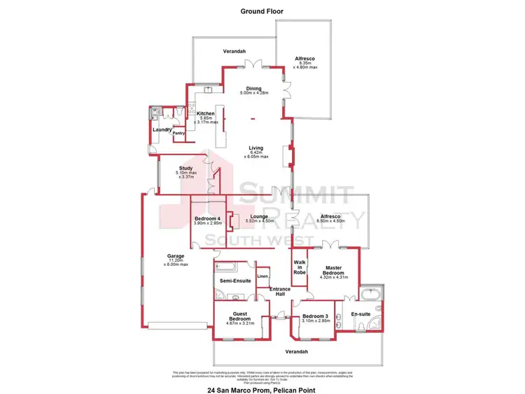 Floorplan of Homely house listing, 24 San Marco Promenade, Pelican Point WA 6230