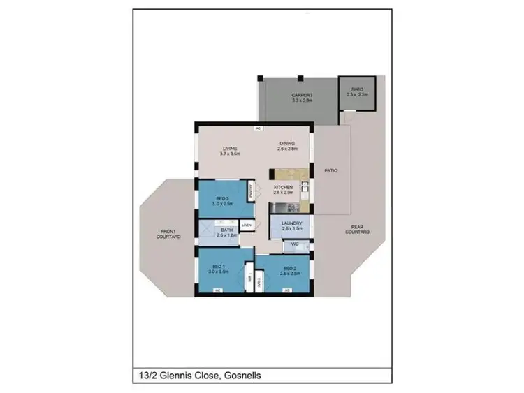 Floorplan of Homely villa listing, 13/2 Glennis Close, Gosnells WA 6110