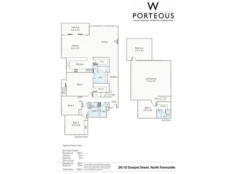 Floorplan of Homely apartment listing, 24/10 Doepel Street, North Fremantle WA 6159