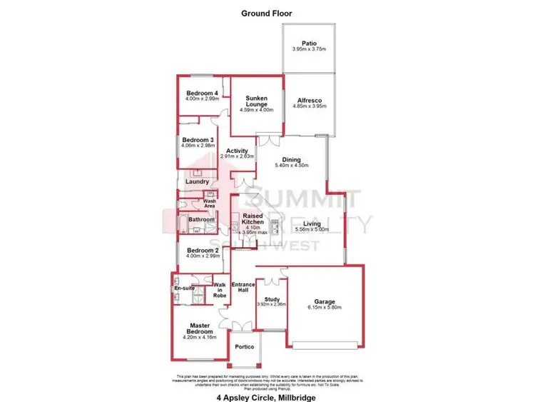Floorplan of Homely house listing, 4 Apsley Circle, Millbridge WA 6232