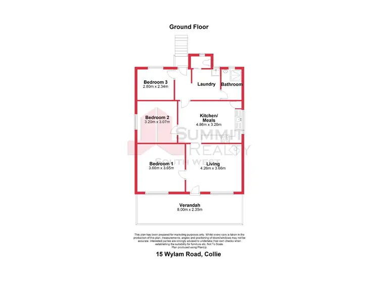 Floorplan of Homely house listing, 15 Wylam Road, Collie WA 6225