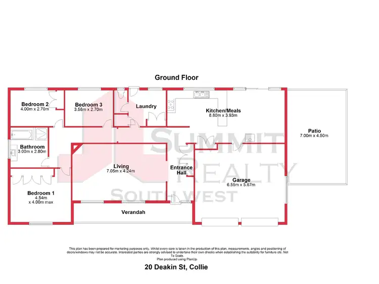 Floorplan of Homely house listing, 20 Deakin Street, Collie WA 6225