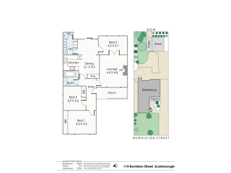 Floorplan of Homely house listing, 114 Burniston Street, Scarborough WA 6019