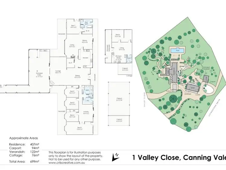 Floorplan of Homely house listing, 1 Valley Close, Canning Vale WA 6155