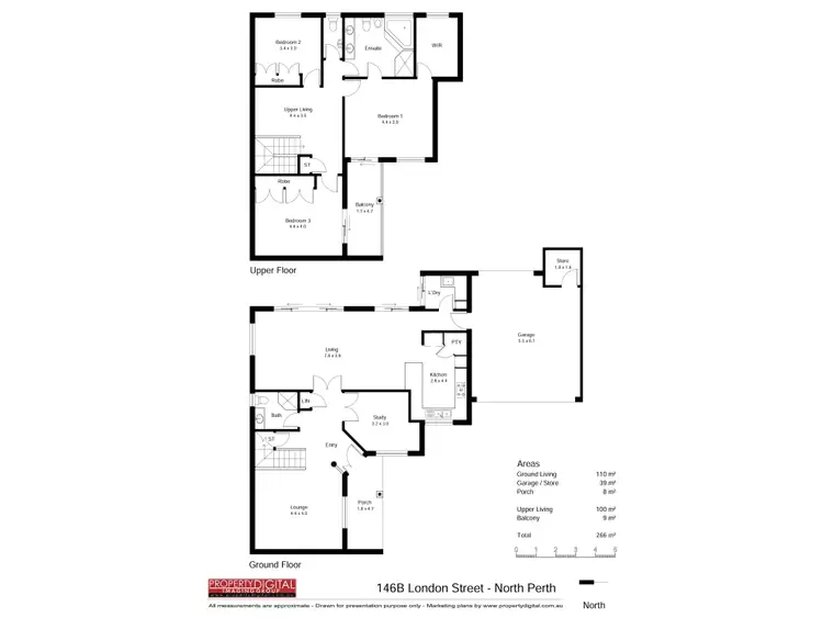 Floorplan of Homely townhouse listing, 146B London Street, North Perth WA 6006
