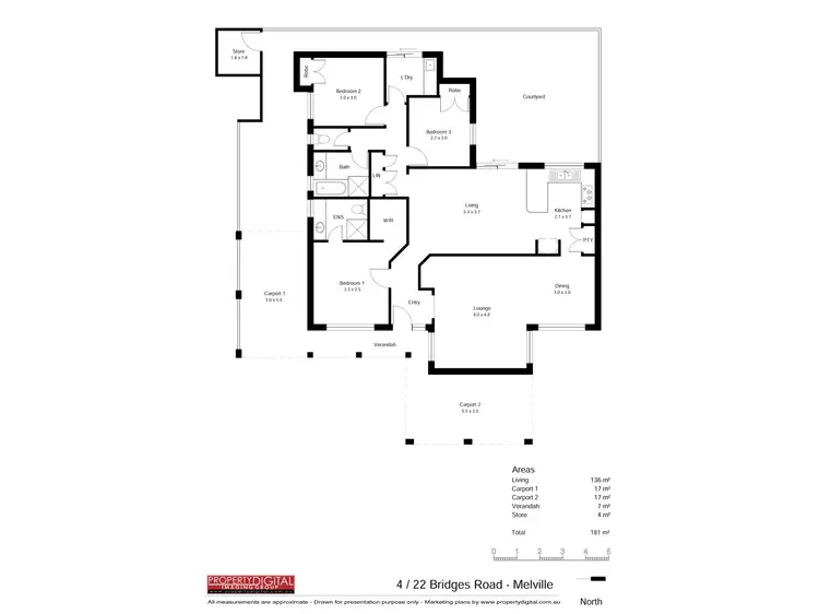 Floorplan of Homely unit listing, 4/22 Bridges Road, Melville WA 6156