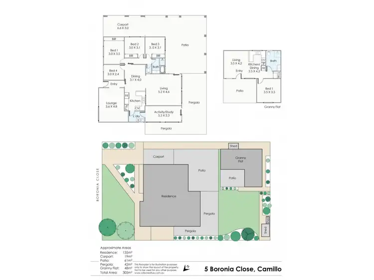 Floorplan of Homely house listing, 5 Boronia Close, Camillo WA 6111