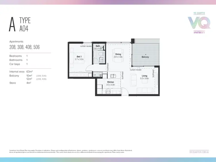 Floorplan of Homely apartment listing, 506/660 Albany Highway, Victoria Park WA 6100
