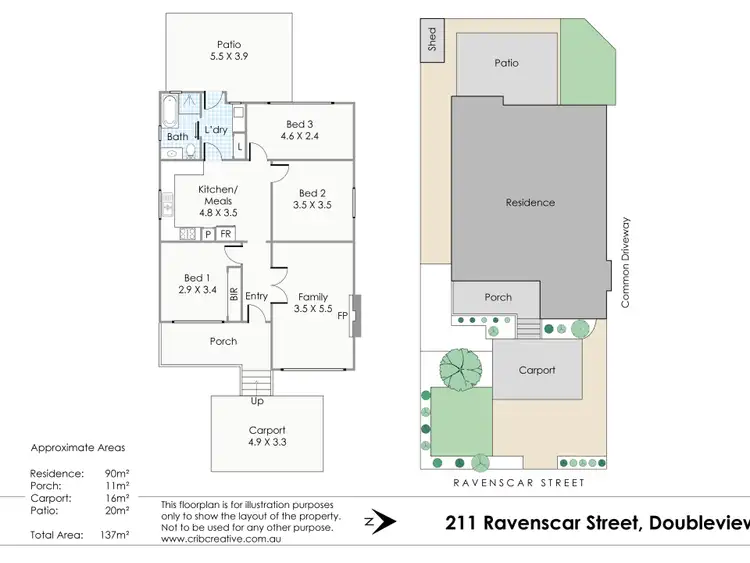 Floorplan of Homely house listing, 211 Ravenscar Street, Doubleview WA 6018