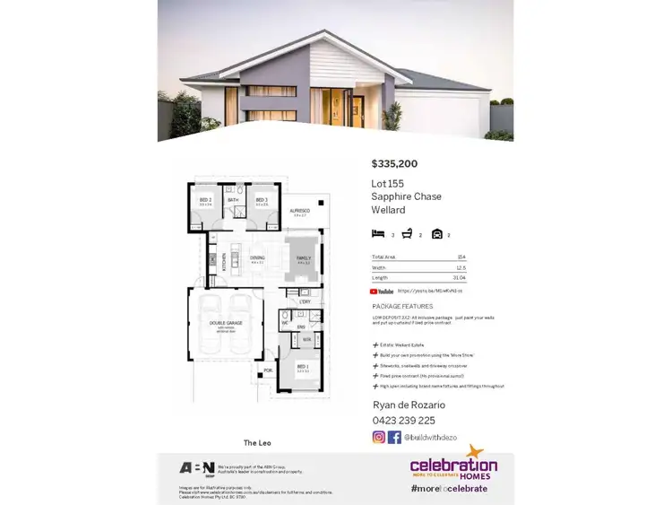 Floorplan of Homely land listing, Lot 155, 166 Sapphire Chase, Wellard WA 6170