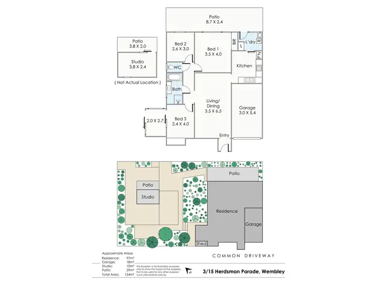 Floorplan of Homely villa listing, 3/15 Herdsman Parade, Wembley WA 6014