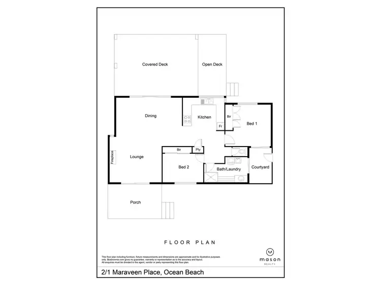 Floorplan of Homely house listing, 2/1 Maraveen Place, Denmark WA 6333
