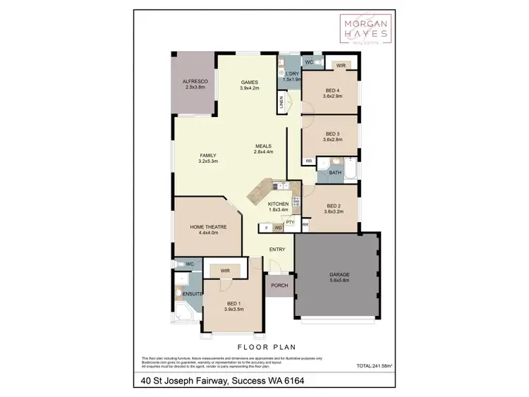 Floorplan of Homely house listing, 40 St Joseph Fairway, Success WA 6164