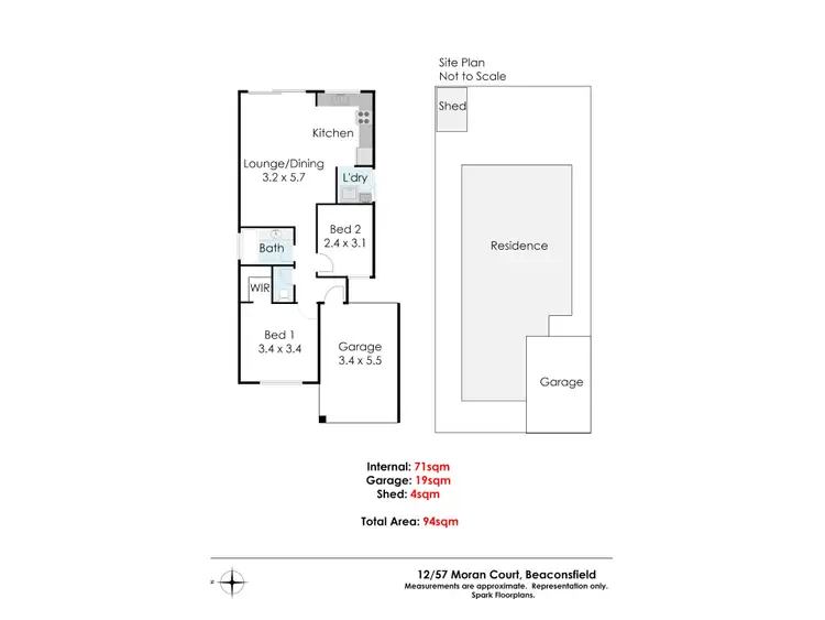 Floorplan of Homely villa listing, 12/57 Moran Court, Beaconsfield WA 6162