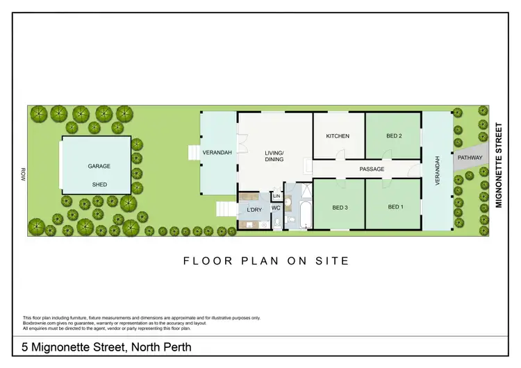 Floorplan of Homely house listing, 5 Mignonette Street, North Perth WA 6006