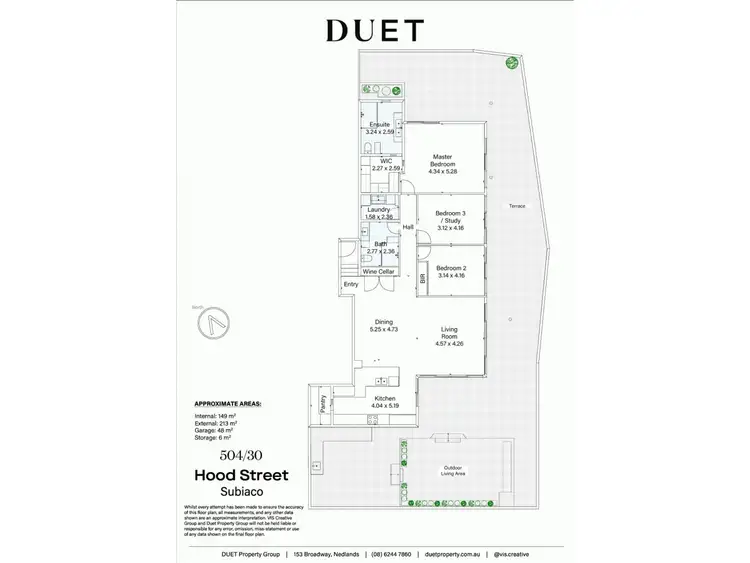 Floorplan of Homely apartment listing, 504/30 Hood Street, Subiaco WA 6008