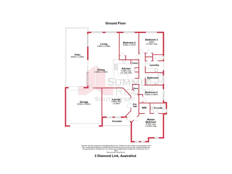 Floorplan of Homely house listing, 3 Diamond Link, Australind WA 6233