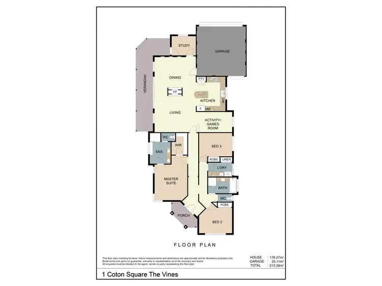 Floorplan of Homely house listing, 1 Coton Square, The Vines WA 6069