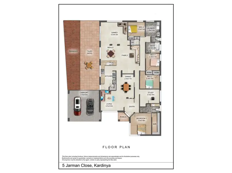 Floorplan of Homely house listing, 5 Jarman Close, Kardinya WA 6163
