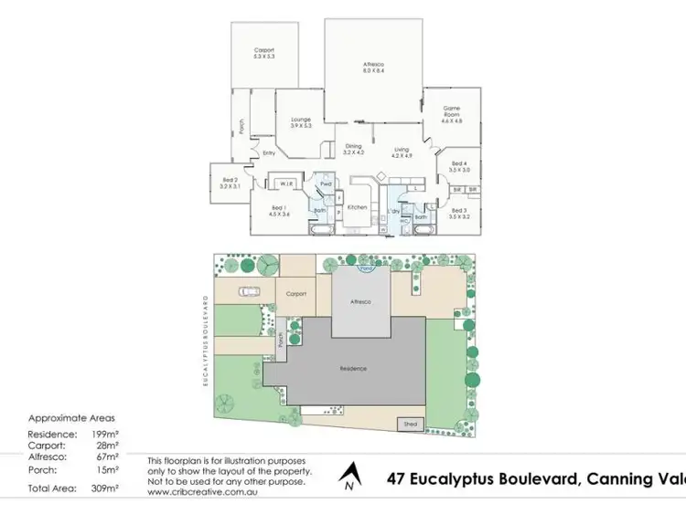 Floorplan of Homely house listing, 47 Eucalyptus Boulevard, Canning Vale WA 6155