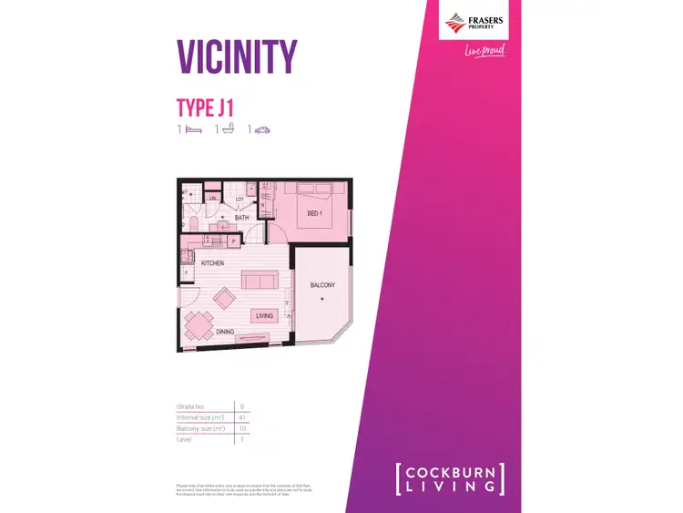 Floorplan of Homely apartment listing, 8/12 Junction Boulevard, Cockburn Central WA 6164
