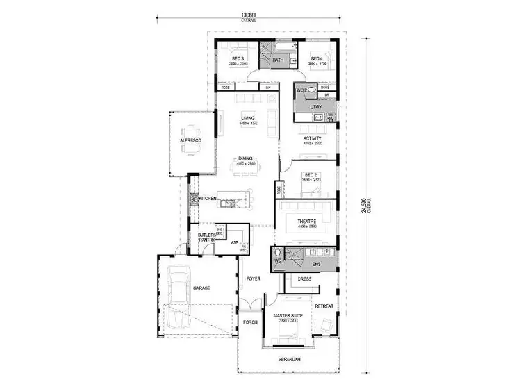 Floorplan of Homely house listing, 3 Dutton Gardens, South Yunderup WA 6208