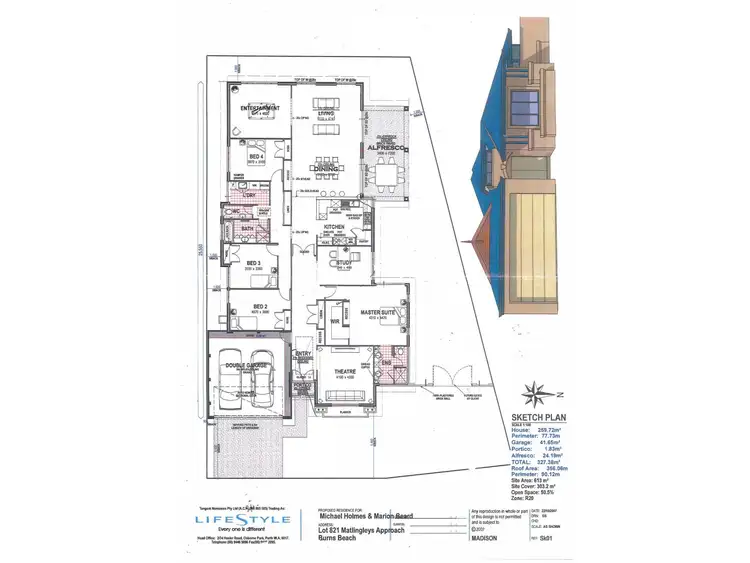 Floorplan of Homely house listing, 49 Mattingleys Approach, Burns Beach WA 6028