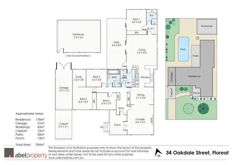 Floorplan of Homely house listing, 34 Oakdale Street, Floreat WA 6014