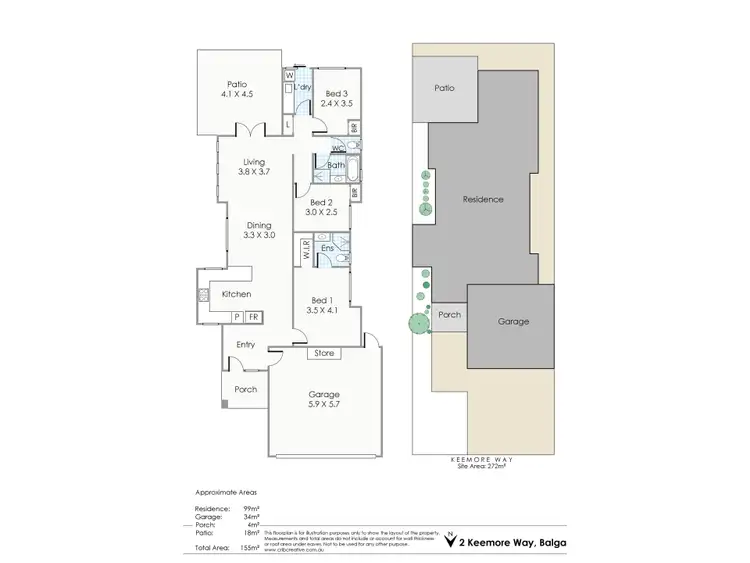 Floorplan of Homely house listing, 2 Keemore Way, Balga WA 6061