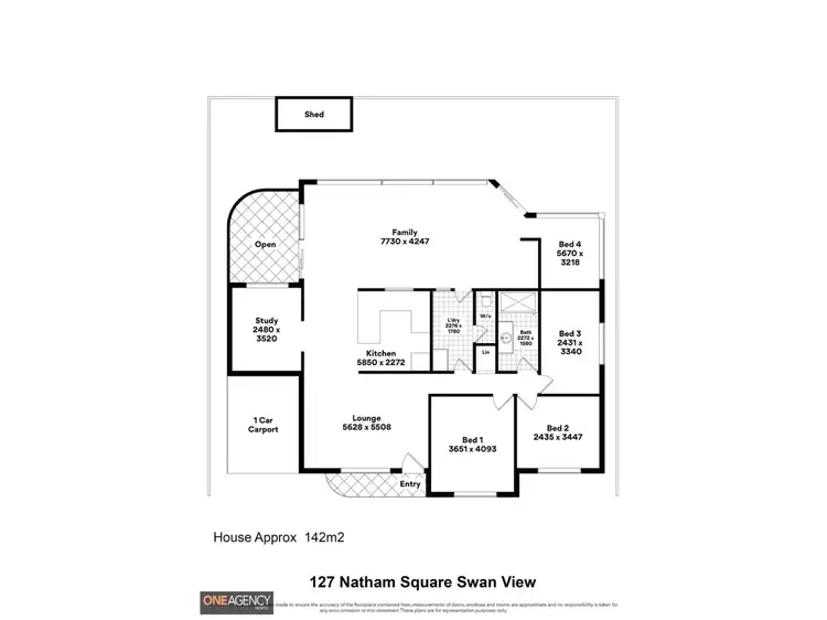 Floorplan of Homely house listing, 127 Natham Square, Swan View WA 6056