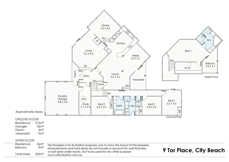 Floorplan of Homely house listing, 9 Tor Place, City Beach WA 6015