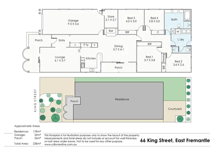 Floorplan of Homely house listing, 66 King  Street, East Fremantle WA 6158