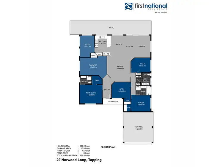Floorplan of Homely house listing, 29 Norwood Loop, Tapping WA 6065