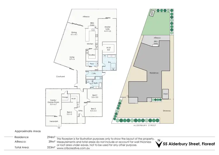Floorplan of Homely house listing, 55 Alderbury Street, Floreat WA 6014