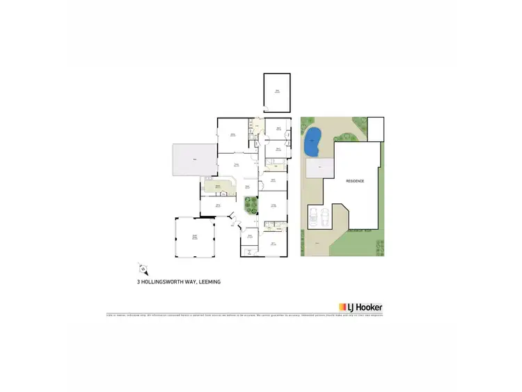 Floorplan of Homely house listing, 3 Hollingsworth Way, Leeming WA 6149