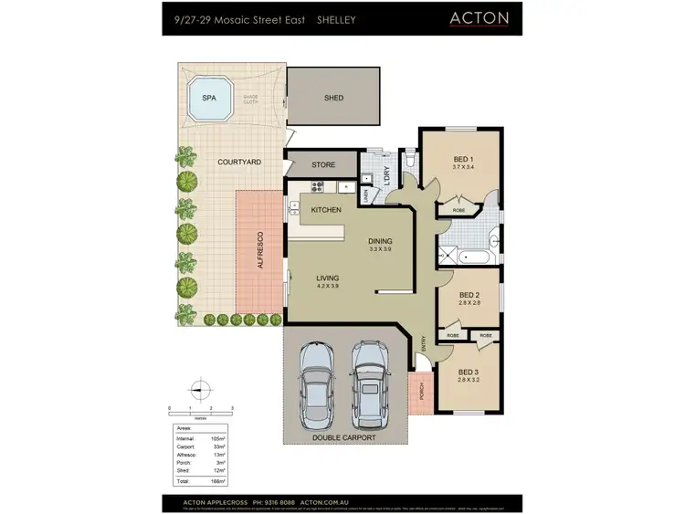 Floorplan of Homely house listing, 9/27-29 Mosaic Street East, Shelley WA 6148