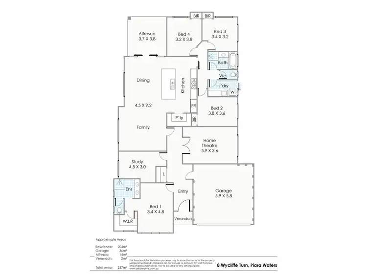 Floorplan of Homely house listing, 8 Wycliffe Turn, Piara Waters WA 6112